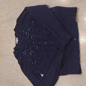 Charter club size M navy cardigan